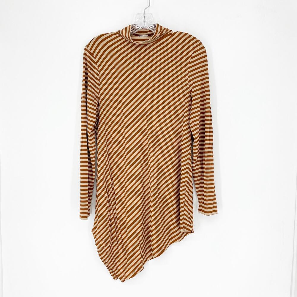 Chico's Asymmetrical Striped Top Size Medium
